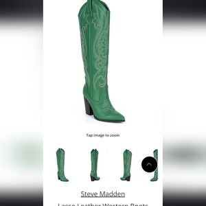 **ISO** Steve Madden Lasso Green boots size 8.5 or 9